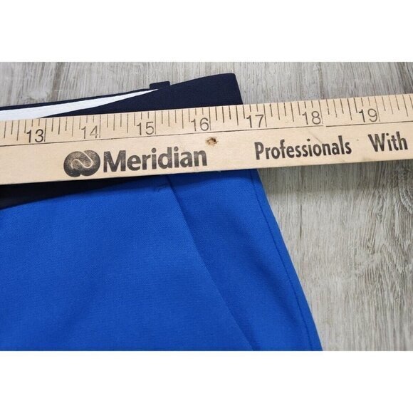 Tory Burch Sport Tech Stretch Twill Pants Pleated Size 8 Blue - Picture 10 of 11